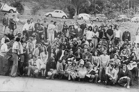 Grupo reunido nos primeiros anos do Jovens da Verdade